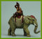 Elefant mit Mohr, geeignet für 10cm Figuren