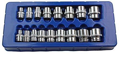 US PRO Professional - Juego de llaves de vaso hexagonales individuales de 17 piezas de 3/8 pulgadas de 8-24 mm