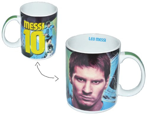 alles-meine.de GmbH Henkeltasse Lionel Leo Messi Fußballer - groß - Keramik Trinktasse mit Henkel - Tasse Becher Porzellantasse Fußball Tassen Kaffeetasse Nr. 10