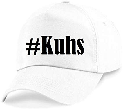 Reifen-Markt Base Cap Hashtag #Kuhs Größe Uni Farbe Weiss Druck Schwarz