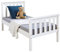 Homestyle4u 1417, Kinderbett 70x140 Holz Weiß mit Lattenrost Kinderzimmer Juniorbett 140x70 Einzelbett Holzbett