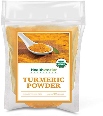 Healthworks Superfoods Turmeric Powder Organic - 32 Oz / 2 Lbs - Ground Raw Organic, Curcumin, Keto, Paleo, Vegan and Non-GMO
