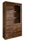 MASSIVMOEBEL24.DE Toronto Vitrine Sheesham/Palisander - Verschiedene Größen und Farben, Farbe:Dunkelbraun gebeizt, Größe:109x40x202 cm (BxTxH)