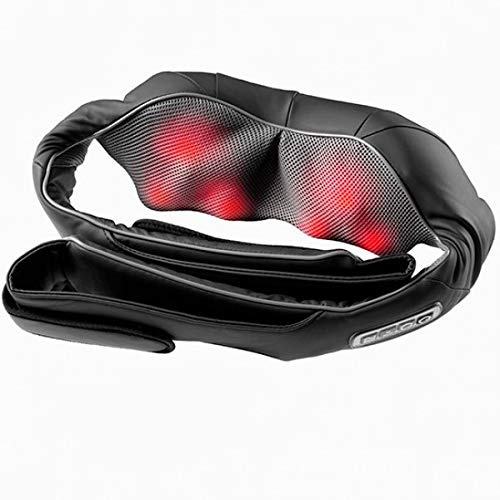 Eurowebb Shiatsu-Massagegerät für Nacken, Rücken, Lendenwirbel und Beine, 24 W, Schwarz, Grau, elektrisches Massagekissen