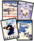 Wee Blue Coo Austria Skiing Travel Winter Sport Snow Alps Black Framed Wall Art Print Poster Home Decor Premium Pack of 4 Österreich Skifahren Reise Schnee Alpen Wand Zuhause Deko