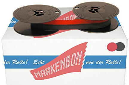 Farbbandspulen passend für Adler Royal 470 [schwarz/rot] von markenbon - Farbband 001 - DIN Gruppe 1N (1 Karton mit 5 Stück)