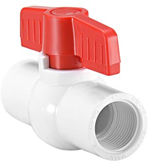 sourcing map PVC Wasserhahn für Wasserhahn mit Kugelhahn 1 Innenlochdurchmesser Rot Weiß