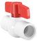 sourcing map PVC Wasserhahn für Wasserhahn mit Kugelhahn 1 Innenlochdurchmesser Rot Weiß
