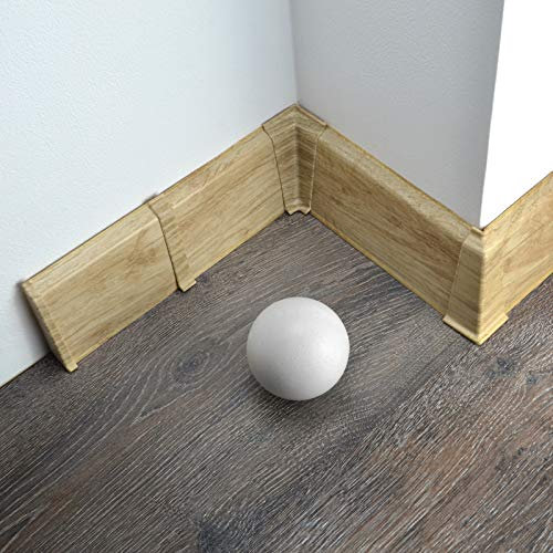 [DQ-PP] 1 x angolo esterno 70 mm PVC rovere pastello battiscopa in plastica PVC laminato decorativo battiscopa