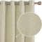Deconovo Ösenvorhang für Schlafzimmer Kälteschutz Thermovorhang Thermogardine Hitzeschutz, Blickdichte Gardinen, Wohnzimmer Vorhang, 138x117 cm(HöhexBreite), Beige, 2er Set