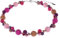 Adi-Modeschmuck Halskette “Amelie”, elegant verflochtene Mischung aus Polaris- und Glasperlen in attraktiven Farbkombinationen, handgefertigt in Berlin (Rosa- und Brauntöne)