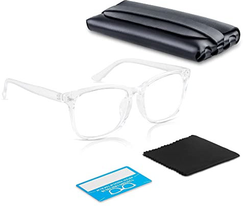 COOLOO Blue Light Blocking Glasses, Gaming Computer Glasses Anti Glare Headache Eyes Strain Glasses with Blue Light Filter, Super Light Weight Fashion