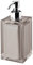 Gedy Auckland Dosasapone Bagno Tortora, Misure: 16,2X7X7 CM, capacità 210 ml, Dispenser Sapone Bagno in Resina Trasparente di Alta qualità, Design R&S, Fatto a Mano, 2 Anni di Garanzia