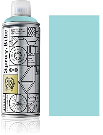 SPRAY.BIKE Fahrrad Lackspray in versch. Farben - KEINE GRUNDIERUNG notwendig - Acryllack/Lack Spray in 400 ml Spraydose, Matt- und Klarlack Optik möglich (Blassgrün Misty, Matt)