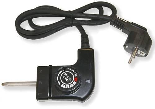 CABLEPELADO Cable Plancha de Asar con Termostato Universal | 250V 10A 2000W | 5 Niveles | Rango de temperatura de trabajo: 0-280° | Cable 1 metro | Compatible con Princess, Jata, Solac y Fagor