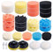 Lot de 31 tampons de polissage pour voiture - 80 mm - Avec adaptateur de perceuse M10 - Brosse de nettoyage pour polisseuse, ponçage, cirage