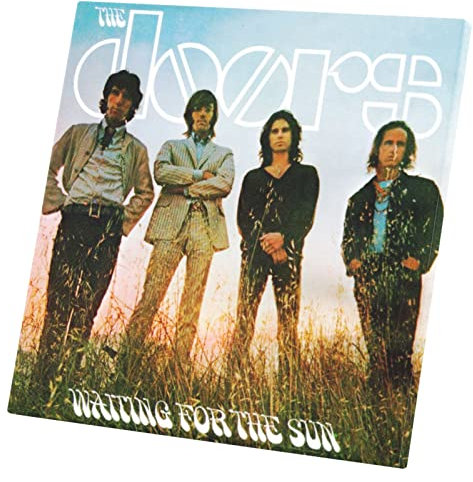 The Doors Jim Morrison Wandbild auf Leinwand, Motiv Waiting For The Sun Rock, 70er Jahre (40 cm x 40 cm)