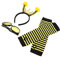 Beaupretty 1 Set Bienen Kostümzubehör Festival Bienen Stirnband Streifen Tragen Fingerlose Handschuhe Kostüme Cosplay Party Gefälligkeiten