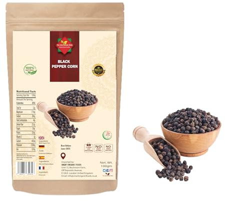 Black Pepper | Black Peppercorns 100G | Whole Black Pepper | Premium Quality | 100% Natural | Authentic | No Additives | No Preservatives | Non GMO