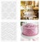 Tortenschablone Buttercreme, 2 Stück Schöne und Wiederverwendbare Torten Schablonen Kuchen Schablonen Kunststoff Prägeschablonen für Kuchen für Kuchen Dekorationen Verzieren