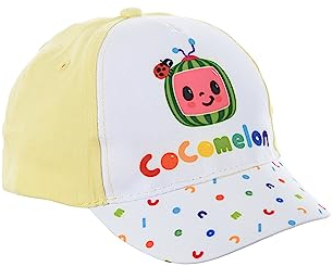 CoComelon Hut für Kinder, Verstellbare Hut im Klassischen Design, Sommermütze für Kinder, Geschenk für Kinder und Babys | Gelb