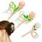 3pcs Pinzas Pelo Mujer Dorados Pinzas Para el Pelo Grandes Metalicas Pinza Pelo Flor Mujeres Hair Clips de Pelo de Flor Ezppuu124