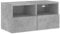 vidaXL Meuble TV Mural, Armoire de Télévision Suspendue avec Compartiments, Meuble Télé Flottant avec Rangement, Moderne, Gris Béton Bois d'Ingénierie