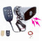 YIYIDA Allarme Horn Sirena Polizia Suono 6 Toni 12V Clacson Elettrico Air Horn Facile installazione 135db Sirena Corno Volume regolabile nero Sirena Auto Horn Altoparlante per auto per 12V Auto Nave