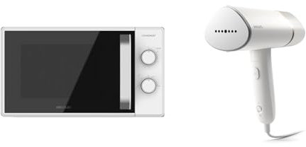 Cecotec Mikrowellen von 20 Litern Grandheat 3010. 700 W & Philips Tragbarer Dampfglätter 3000 Series - 1000 W