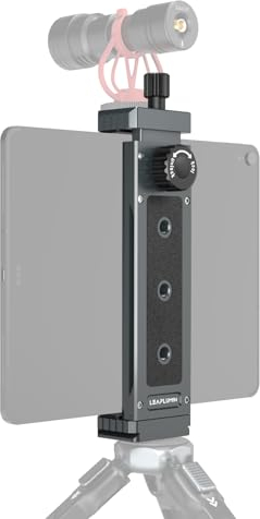 Supporto per treppiede in alluminio per tablet – universale con vite da 1/4, compatibile con la maggior parte dei tablet da 4,7-12,9