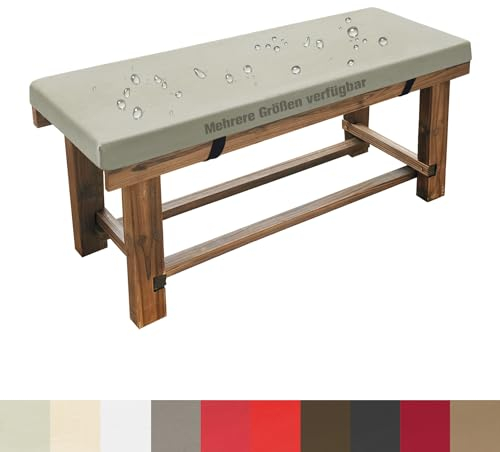 Lsjoaw Bankauflage 65X35X3CM Wasserdicht Sitzauflage Bankkissen Sitzkissen Gartenbank Auflage Schaukel Kissen für Gartenbank Schwingen Bankpolster Outdoor für Fensterbank Gartenkissen Silbergrau