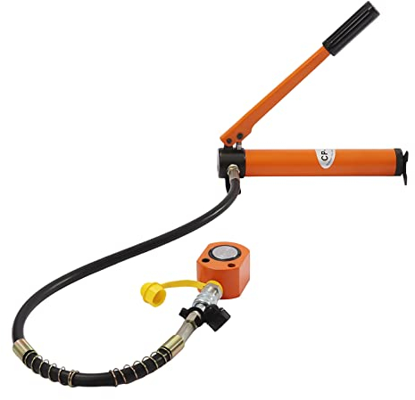 10T Gato hidráulico corto con bomba hidráulica, gato hidráulico corto de acero con bomba hidráulica manual kit de reparación de automóviles