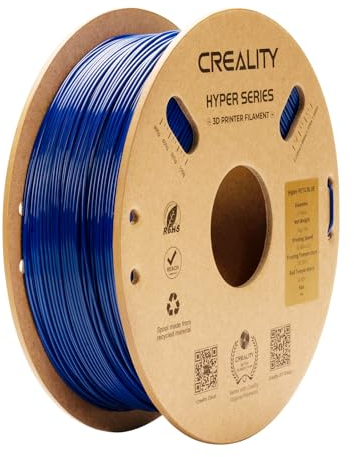 Creality Hyper PETG Filament 1,75mm (Blau), 2024 Neues 1kg 3D-Drucker Filament PETG Hochgeschwindigkeit, 3D-Druckmaterialien für die Meisten 3D-Drucker K1/ K1 MAX/ K1C (1kg/ Spule)