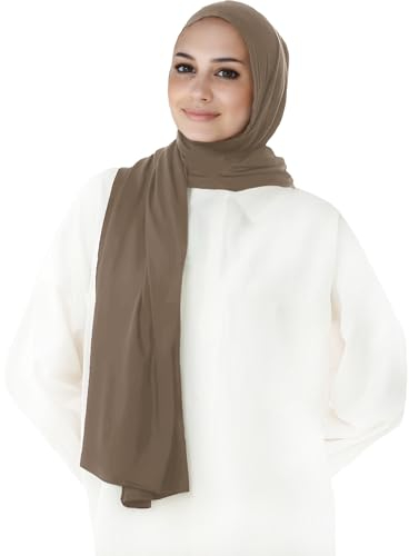 Lina & Lily Damen Instant Hijab Kopftuch Ready-To-Wear Modal Jersey (Taupe)