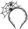 Halloween Haarreif Spinnennetz Kopfbedeckung Halloween Haarreifen Spinnen Kostüm Haarschmuck Spinne Haarreifen Lustiger Haarschmuck Verstellbare Kopfbedeckung Choker Set Für Frauen Party Cosplay