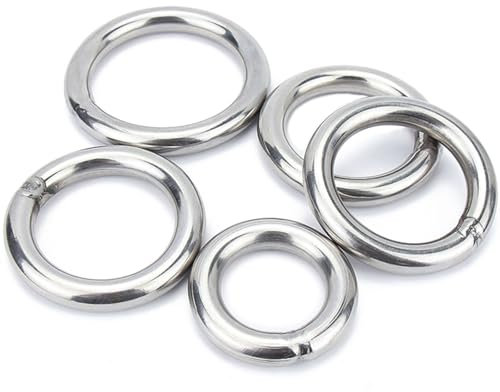 DryiC Round Rings Stainless Steel 304 Welded O Rings Geeignet Für Blumenkorbbeschläge, Innendurchmesser 60mm,WD:9mm(10pcs)