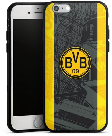 Silikon Hülle kompatibel mit Apple iPhone 6 Case schwarz Handyhülle Borussia Dortmund BVB Stadion