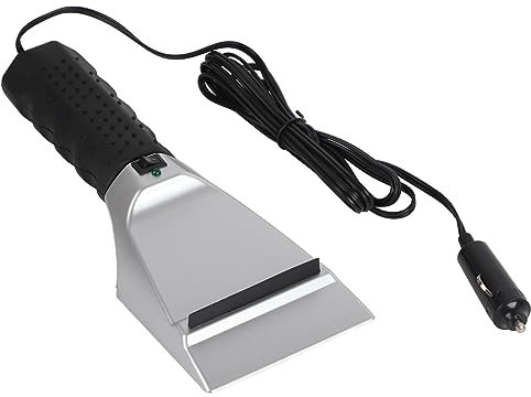 Glomora 12V Auto Heated Snow Shovel, Electric Windshield Ice Scrapers, with Ergonomic Foam Grip, Make your winter travel worry, for Cars, Trucks, SUVs