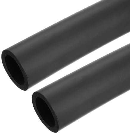 QUARKZMAN Schaumstoffrohr Isolierung Schaumstoffschlauch 2 Stück 3,3 ft 1 3/4 Zoll (45 mm) ID 2 3/8 Zoll (60 mm) OD für Griffgriffstütze Rohrisolierung, Schwarz