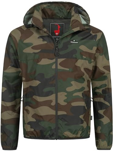 Höhenhorn Rigi Herren Regen Jacke Outdoor Rain Camo Grün Gr. L