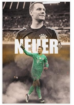 bacrhjlb Manuel Neuer Bayern München Poster Leinwand Poster Schlafzimmer Dekor Landschaft Büro Zimmer Dekor Geschenk 30 x 45 cm