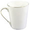 OFFSCH Mug Céramique avec Bord Doré Porcelaine Fine Tasse pour Café Thé Latte Anniversaire Mariage ou Noël