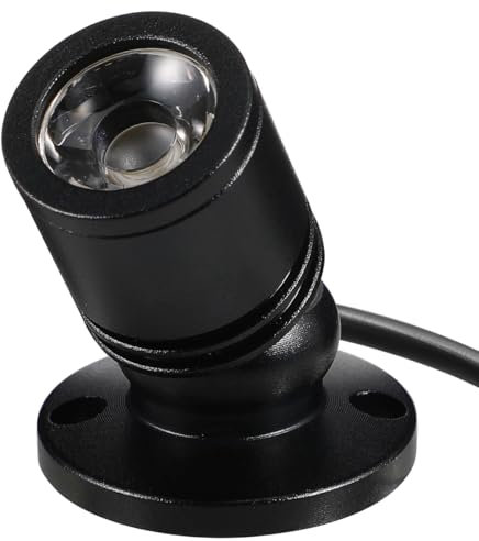 Garneck USB Led Spotlight Miniature Led Spotlight - 1w USB Accent Light for Jewelry Display - Art and Plants Compact Black Design for Indoor Use for Showcases and Cabinets