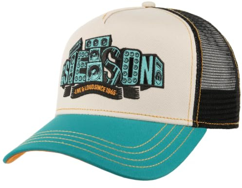 Stetson Live Loud Trucker Cap Snapback Mesh Cotton Adjustable Men Summer Winter Petrol Blue