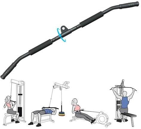 Mango De TríCeps Barra desplegable Lat de 39,4 pulgadas, agarre de Fitness giratorio 360 for sistema de polea, accesorios de mango desplegable for gimnasio, máquina de Cable Para Entrenamiento De Pesa