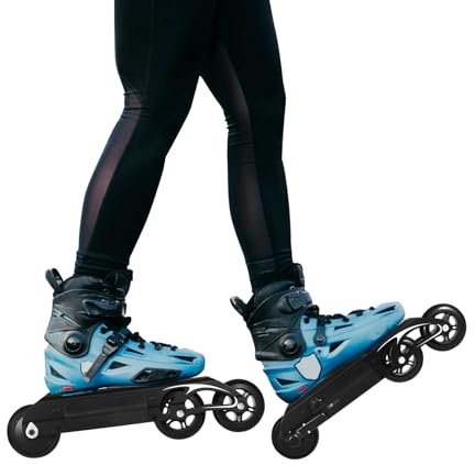 Romyix Patines en línea eléctricos con mandos a distancia, patín de 100 W, motores sin escobillas, velocidad ajustable para cuchillas de interior al aire libre