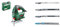Bosch Home and Garden 06033A0770 Bosch PST 650-jig Saw, 500 W, 230 V, Green + 2607010904 Tough Box Jigsaw Blade-Set with Single Lug Shank, 0 V, Black/Silver, Set of 40 Piece