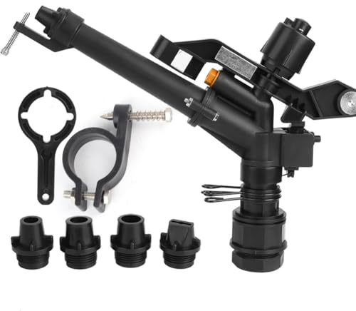 Majatou Bewosserungssprinkler, 1,5 Zoll bis 1 Zoll DN25 ENnengewinde, Verstellbarer, um 360 Absolventen Drehbarer Kipparmspinkler, Bauernhofbewsserung für Landwirtschaftsliche Landwirtschaft