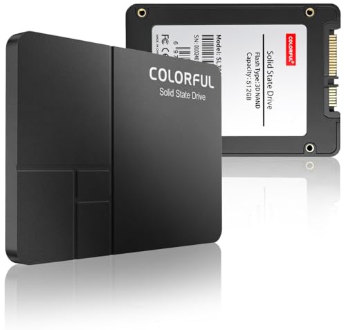 Colorful 512GB SSD, 2.5“ SATA III Internal SSD- Up to 500MB/s Read Speed | with 3D NAND Flash, Storage Upgrade for Laptop & Desktop PC