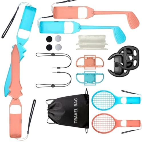 Pack De Jeux Sport Pour Console NS2 Ensemble D'accessoires 19 En 1 Avec Étui Rangement Et Équipement Fitness Pour Les Fêtes Accessoires Sport